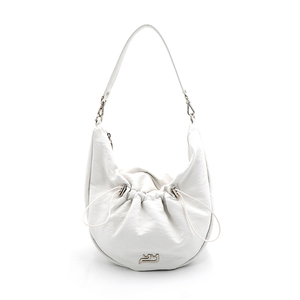 Sac fourre-tout en similicuir blanc nuage avec grande capacité, poche intérieure et sangles amovibles - Product Image 4