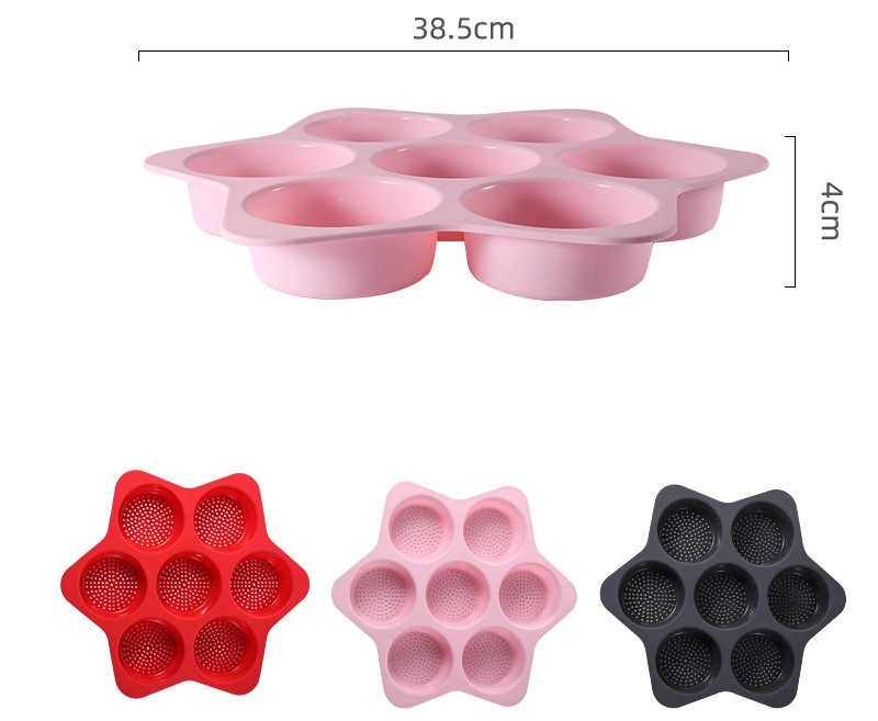 Stampo Silicone Per Panini Hamburger - 12 Cavit&agrave; &Oslash;8 Cm, Antiaderente, Per Forno E Microonde