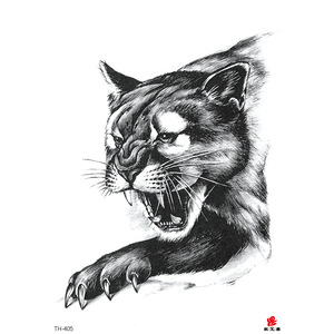 Tatuajes Temporales Negros, Pegatinas <span class=keywords><strong>de</strong></span> Tatuajes <span class=keywords><strong>de</strong></span> Lobos, Leones, Tigres y Esqueletos <span class=keywords><strong>para</strong></span> Mujeres, Hombres y Niñas, Tatuajes Impermeables - Product Image 5