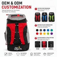Maßgefertigter IRONMAN Lanzarote Transition Rucksack mit Separatem Schuhfach, Seitenfach & Verstellbarem Gummiband für Veranstaltungen OEM