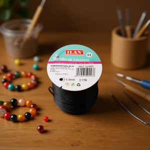 Fil élastique Ilan 0,5 mm noir pour la création de bijoux et la fabrication de perles - Product Image 3