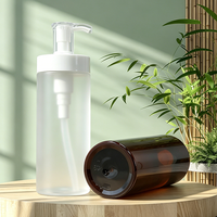 Botol Silinder Pompa Busa Dispenser Sabun Cair Kosmetik Perawatan Kulit PET Plastik OEM 500ml Logo Kustom Zhongshi Plastic