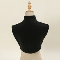 Faux col élégant d'écharpe de cou doux de couleur unie avec des sangles élastiques femmes col détachable en cachemire