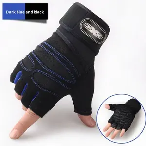 Guantes Deportivos de Medio Dedo con Muñequera para Hombres y Mujeres, para Entrenamiento, Levantamiento de Pesas, Motociclismo y Gimnasio, Venta al Por Mayor - Product Image 1