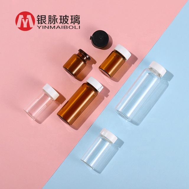 Pharmaceutical 4ml 5ml 6ml 7ml 8ml 9ml 12ml 15ml 20ml 30ml Clear Amber Glass Tubular Vials Screw Cap Medical