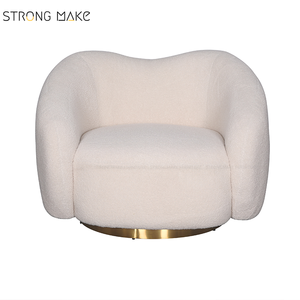 Muebles de sala de estar Silla de acento de madera de diseño con respaldo alto Silla de salón moderna de mediados de siglo con otomana - Product Image 4