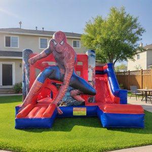 Combo Inflable Comercial para Niños, Castillo Hinchable para Fiestas, Casa de Brinco de Spider-Man con Tobogán - Product Image 1