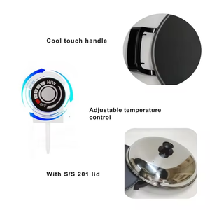 Household Multifunctional Mogogo Injera Non-stick 1700W Thermostat Egg Fry Grill Cooking Cake Pancake Pizza Baking <b>Pan</b> - Product Image 5