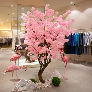 Árvore de cereja para decoração de casamento W-137, árvore florescente de cereja e seda com simulação de flor de pêssego para decoração ao ar livre e dentro de casa