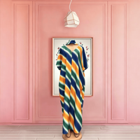 Robe Dashiki Imprimée Respirante Grande Taille, Robes Africaines pour Femmes Musulmanes, Tenue Traditionnelle en Polyester pour Soirée, Femme Boubou