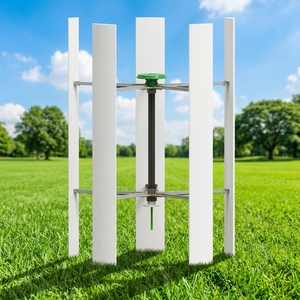 กังหันลมความเร็วลมต่ำ 5 ใบพัด อลูมิเนียม สูง 11.5 เมตร เส้นผ่านศูนย์กลางใบพัด 10.5 เมตร เครื่องกำเนิดไฟฟ้าขนาดใหญ่ 400 โวลต์ 200 กิโลวัตต์ รุ่น H-200kw แบบตั้ง - Product Image 3