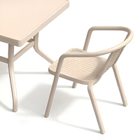 Ensemble table et chaises de patio extérieur avec parasol pour jardin, balcon, vente ambulante et utilisation comme table à thé