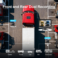 Sistem Perekam Kamera Truk AHD 1080P dengan Monitor DVR 2CH Layar Tunggal/Ganda 7 Inci, Pandangan Depan dan Belakang, Garis Parkir yang Dapat Disesuaikan