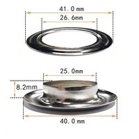 Fourniture transfrontalière : Œillets en fer classiques à bords arrondis 1,5-40 mm, boucles de lacets, rivets de fixation décoratifs pour vêtements