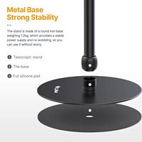 Statif Proyektor Lantai Aluminium LS09 untuk Proyektor Video Nebula/XGIMI/Lainnya, Statif Kamera Mevo, Dapat Disesuaikan 16.5-34.6 inci, Kompatibel