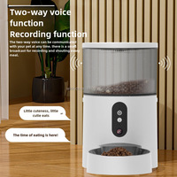 Distributore Automatico di Cibo per Animali Domestici WiFi Smart 3L con Ciotola in Acciaio Inox, Controllo Remoto via App, Registrazione Vocale, Portatile