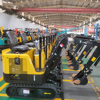 Acheter une mini-pelle sur pneus d'occasion chinoise Daftar Harga, ancienne, à prix réduit, PC01 RC 7 14 tonnes, avec godets et dents