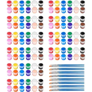 12 Màu Sắc Nhỏ Có Thể Giặt Acrylic Sơn Dải Thiết Lập Cho Trẻ Em Với Sơn Bảng Màu Và Bàn Chải Số Lượng Lớn Cho Trẻ Em Nghệ Thuật Thủ Công Vẽ Tranh