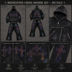 OEM 2026 Stone Wash Men Winter Heavyweight Tech Fleece Velvet Tracksuit Rhinestone Bling <strong>Jogger</strong> Sets Custom Streetwear Apparel - Product Image 3