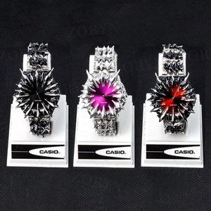 <span class=keywords><strong>Montre</strong></span> Gothique Personnalisée en Gros avec Cadran en Acier Inoxydable à Pointes, Logo Gravé, <span class=keywords><strong>Mouvement</strong></span> <span class=keywords><strong>Japonais</strong></span> MIYOTA Unique et Cadran en Quartz Albâtre - Product Image 3