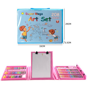 Set Artistico da 208 Pezzi per Bambini con Cavalletto, Kit per Disegno e Pittura, Pastelli, Pennarelli, Matite Colorate, Regalo per Ragazze e Ragazzi - Product Image 2