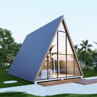 Vente en gros maisons modulaires préfabriquées a-frame kits avec 3 chambres à coucher/une chambre