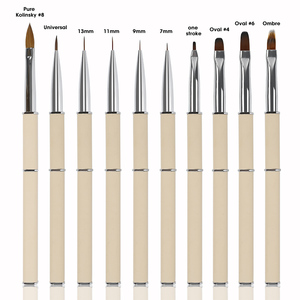BQAN diseño corto mango <span class=keywords><strong>de</strong></span> plástico pintura Gel Liner cepillo arte <span class=keywords><strong>de</strong></span> <span class=keywords><strong>uñas</strong></span> logotipo personalizado Nail Art Brush Set Kolinsky acrílico cepillo <span class=keywords><strong>de</strong></span> <span class=keywords><strong>uñas</strong></span> - Product Image 2