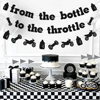 Dekorasi Baby Shower Botol dan Throttle, dari Botol hingga Kit Spanduk Throttle untuk Perlengkapan Pesta Baby Shower Bertema Motor