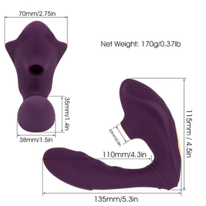 Purple USB <b>Rechargeable</b> Vaginal <b>Vibrator</b> Sex Toy Adult Stimulation Toy - Product Image 2