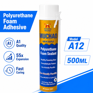 <span class=keywords><strong>Mousse</strong></span> d'étanchéité PU A12 en gros, grande capacité 750 ml, durcissement rapide, sans affaissement, expansion 55 fois, pour l'étanchéité des joints de portes et fenêtres - Product Image 1
