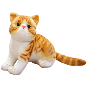 Muñeco de Peluche de Gato <span class=keywords><strong>Calico</strong></span>, Juguete Realista de Gatito Negro, Naranja y Blanco, Recuerdo y Regalo de Cumpleaños - Product Image 4