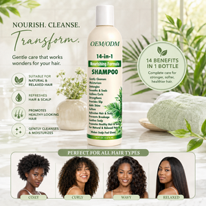 Wholesale 14 in 1 Nourishing Formula <b>Shampoo</b> for Natural and Relaxed Hair Deep <b>Moisturizing</b> Detangling Cleanser 474ml - Product Image 3