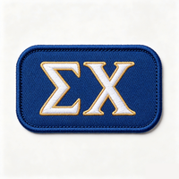 Badges brodés personnalisés thermocollants pour fraternités grecques, en toile vintage multi-styles, accessoires de vêtement pour chapeaux, vente en gros