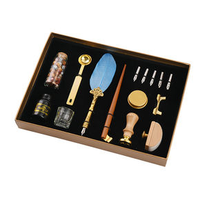Kit <span class=keywords><strong>de</strong></span> sceau <span class=keywords><strong>de</strong></span> cire avec plume à plumes en gros, avec stylo à plume créatif, 5 pointes, sceau <span class=keywords><strong>de</strong></span> chapitre, cadeau original pour hommes et femmes - Product Image 5
