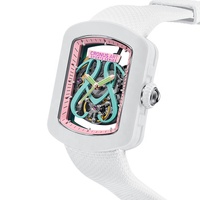 Montre mécanique automatique à tourbillon pour homme, design personnalisé OEM, marque privée, style fibre de carbone, squelette,