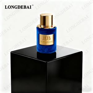 Nueva Botella de Perfume de Vidrio Roja Personalizada con Recubrimiento Flocado, 30ml, 50ml, 100ml, Botella de Perfume Redonda Vacía con Pulverizador y Tapa Magnética - Product Image 3