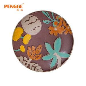 Piatti in Ceramica Floreali Retrò con Decorazioni Dipinte a Mano, Piatti Decorativi per Cucina Domestica e Allestimenti Tavola Ristorante - Product Image 6