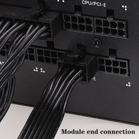 Câble de module d'alimentation pour carte graphique PC, haute efficacité, 8 broches vers 8 broches (6+2 broches), longueur 50 cm, fil plat 18AWG
