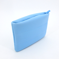 Pochette de maquillage personnalisée avec logo, grande, en néoprène, motif bonbons, tendance, durable, avec fermeture éclair, écologique, pour le rangement des gloss et des cosmétiques