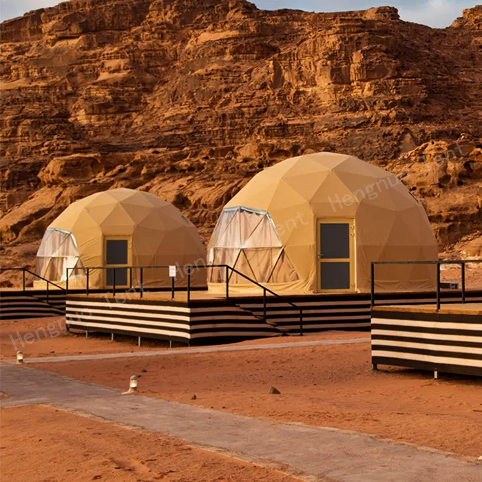 خيمة فاخرة رومانسية من الجيو ديسية على شكل قبة, للفنادق ، للمنزل ، منتجع ، للمنزل ، للمعسكرات في الصحراء