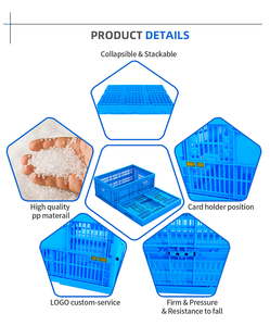 Caisse en plastique pliable et empilable de type maille, fabrication chinoise, vente chaude - Product Image 5