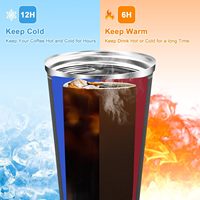 Mug à café isotherme en acier inoxydable de haute qualité, étanche, avec affichage de la température LED, sans BPA, isolation de 6 à 12 heures pour les voyages