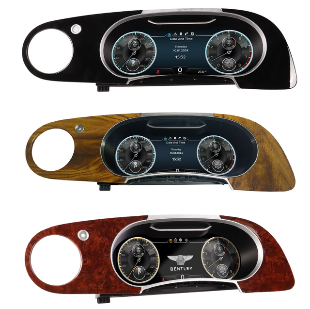 12.3'' LCD Car Dashboard Speedometer Digital Cluster for Bentley Flying Spur Continental 2005 -2012 Oil Gauge Instrument Cluster