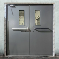 Puerta Corredera de Acero Personalizada de Fábrica, Aislada Contra Incendios, Puerta de Acero Ignífuga con Aislamiento Térmico para Almacenes y Cámaras Frigoríficas