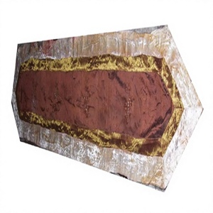 Housse de table rectangulaire en velours de soie Dupion de luxe pour hôtel, nappe faite à la main avec broderie traditionnelle 150x150 cm - Product Image 1