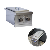 Cuisine extérieure luxueuse en acier inoxydable 304, barbecue à gaz avec 24 000 BTU et dispositif de sécurité anti-flamme