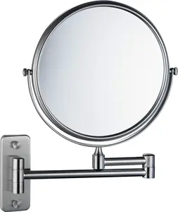 욕실 거울 욕실 복고풍 메이크업 거울 소녀 메이크업 양면 개폐식 라운드 돋보기 거울