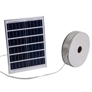 Bande lumineuse LED solaire 50M DC12V IP65 étanche avec télécommande pour décoration extérieure de jardin, lumière blanc chaud - Product Image 2