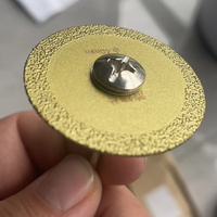 Disco de diamante de 40/50 mm con soldadura al vacío para corte de azulejos, mini esculturas, grabado y corte de granito, cerámica y piedra.