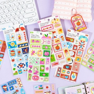 Retro-Style <b>Patterned</b> Apple Universe Series Self-Adhesive Washable Glossy Die-Cut <b>Paper</b> Stickers for Holiday Decoration-2 Sheets - Product Image 2